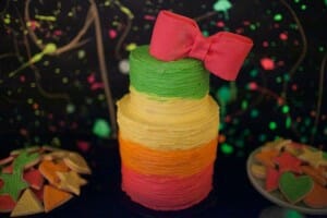 Neon 80's Birthday Party Dessert Table by Jenny Cookies Neon 80's Birthday Party Dessert Table by Jenny Cookies