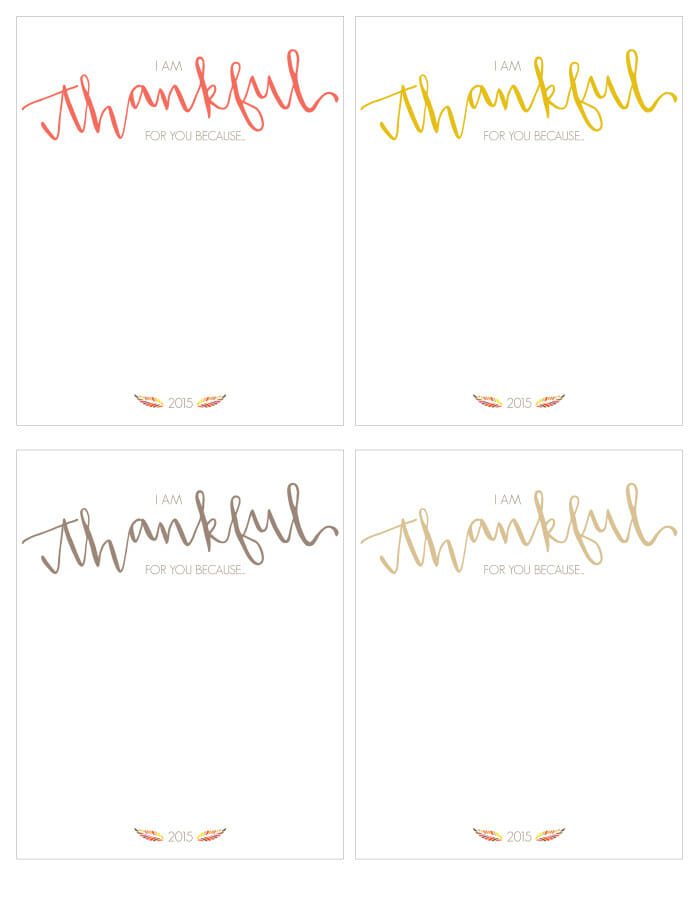 I m Thankful for You {free printable} Jenny Cookies