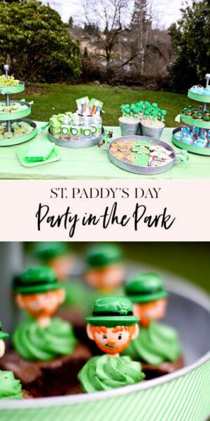 St. Patrick's Day Party in the Park | st. Patrick's day desserts | st. Patrick's day party ideas | st. Patrick's day party foods || JennyCookies.com #stpatricks #stpatricksday #partyideas #jennycookies