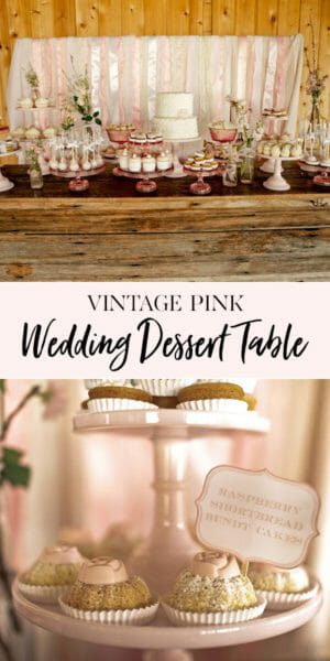 Vintage Pink & Shabby Chic Dessert Table | wedding decor | wedding dessert table | shabby chic wedding || Jenny Cookies #shabbychic #weddingdesserts #desserttable #jennycookies
