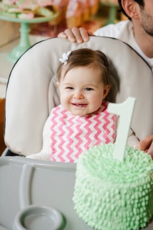 Riley Mesnick’s 1st Birthday Party | Ice Cream Shop Birthday Party | first birthday ideas | first birthday girl themes | toddler birthday party ideas | ice cream themed parties | party dessert table ideas | girl birthday party ideas | kids birthday parties | diy birthday party ideas | diy dessert tables || JennyCookies.com #icecreampartyideas #kidsbirthday #desserttables | JennyCookies.com