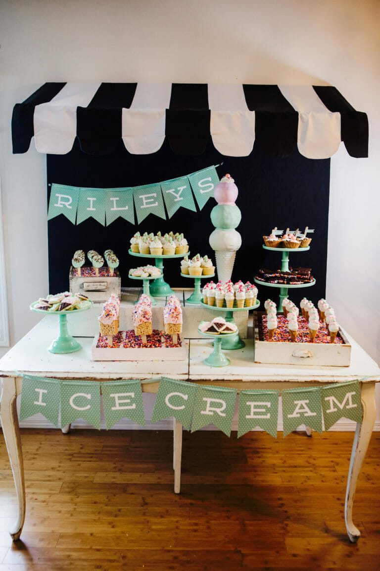 Riley Mesnick’s 1st Birthday Party | Ice Cream Shop