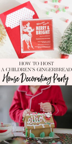 How to Host a Children's Gingerbread House Decorating Party | gingerbread house ideas | Christmas party ideas | kids Christmas party ideas | fun Christmas party ideas | gingerbread house decorating tips || JennyCookies.com #GingerbreadHouse #gingerbread #holidayparty #jennycookies 