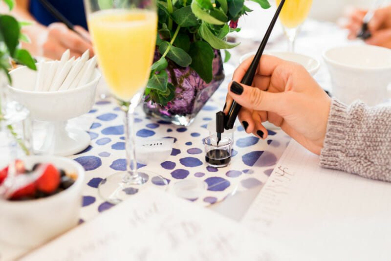 The Art of Lettering : How to Host a Calligraphy Brunch | party ideas for women | ladies night party ideas | party ideas for ladies night | women's party ideas | hand lettering tips and tricks | calligraphy tips and tricks | unique party ideas || JennyCookies.com