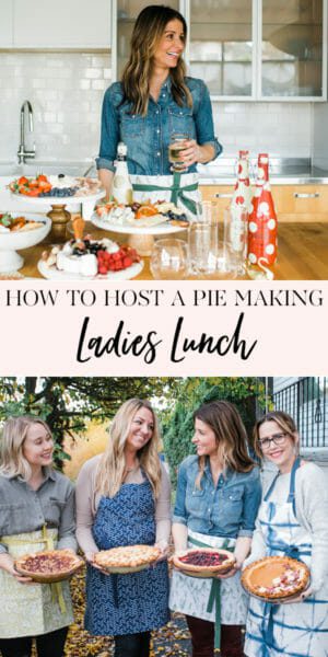 How to Host a Pie Making Ladies Lunch | ladies lunch ideas | pie making party | parties for women | ladies night ideas | holiday themed party ideas | holiday party ideas || JennyCookies.com #ladieslunch #holidayparty #pies #piemakingparty #partyideas #jennycookies