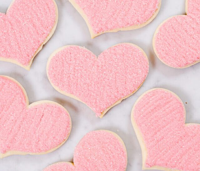 buttercream sugar cookie hearts