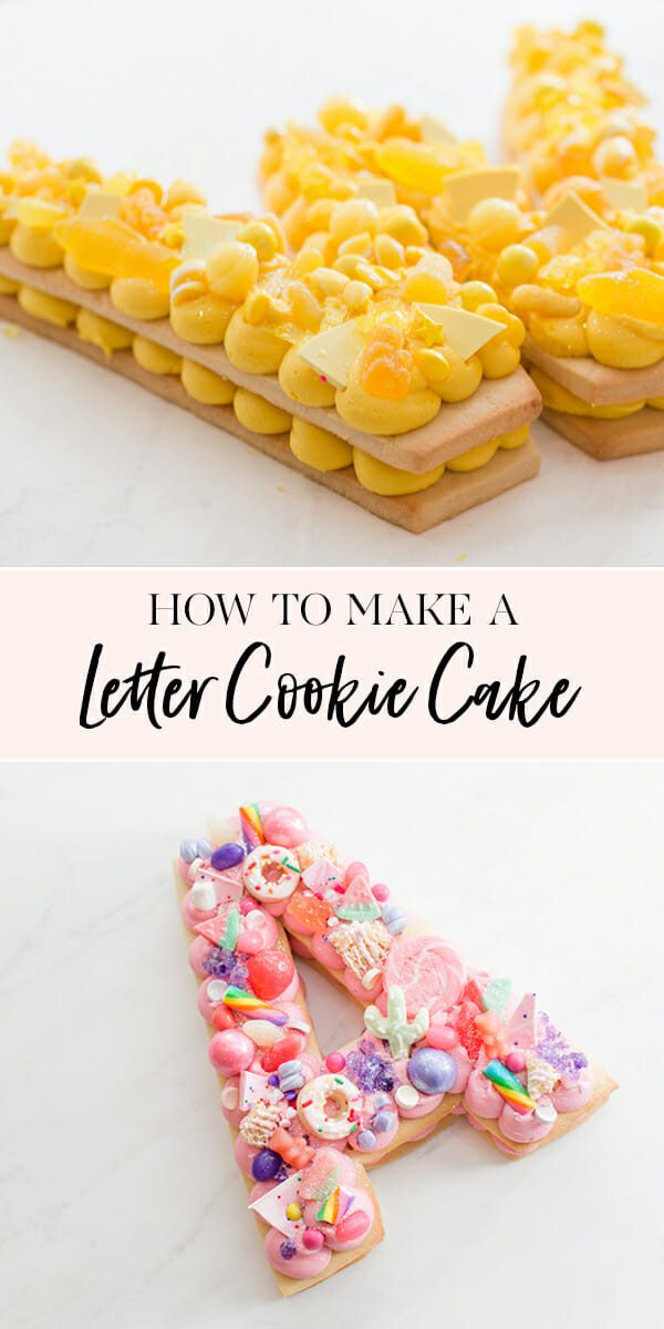How to Make a Letter Cookie Cake