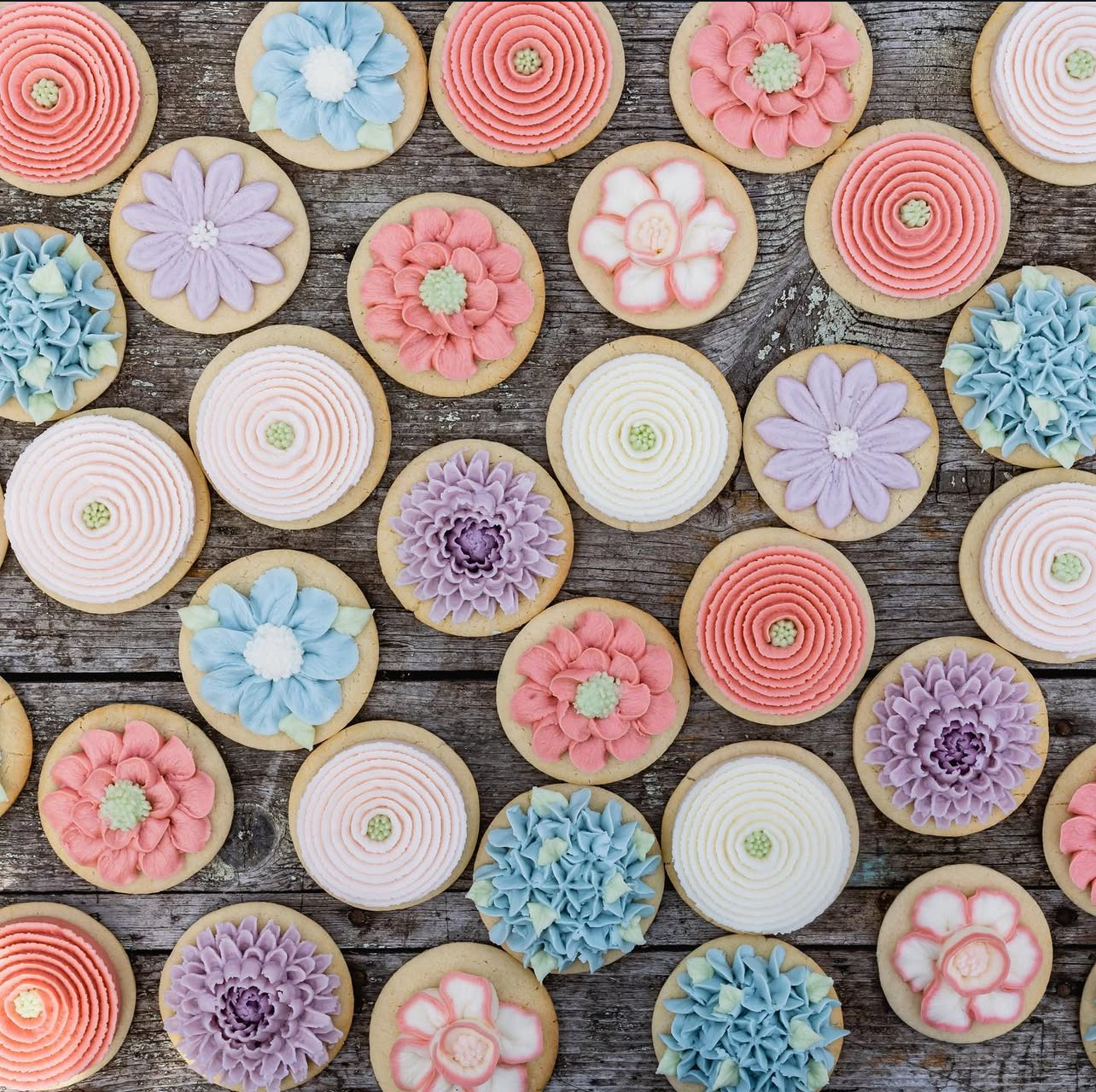 floral sugar cookies