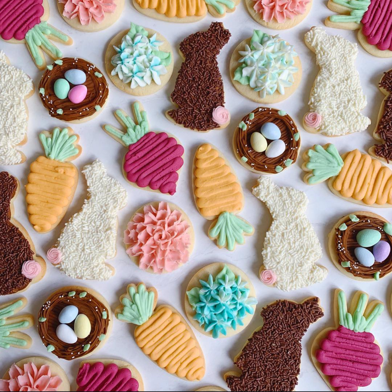 Easter sugar cookies decorated