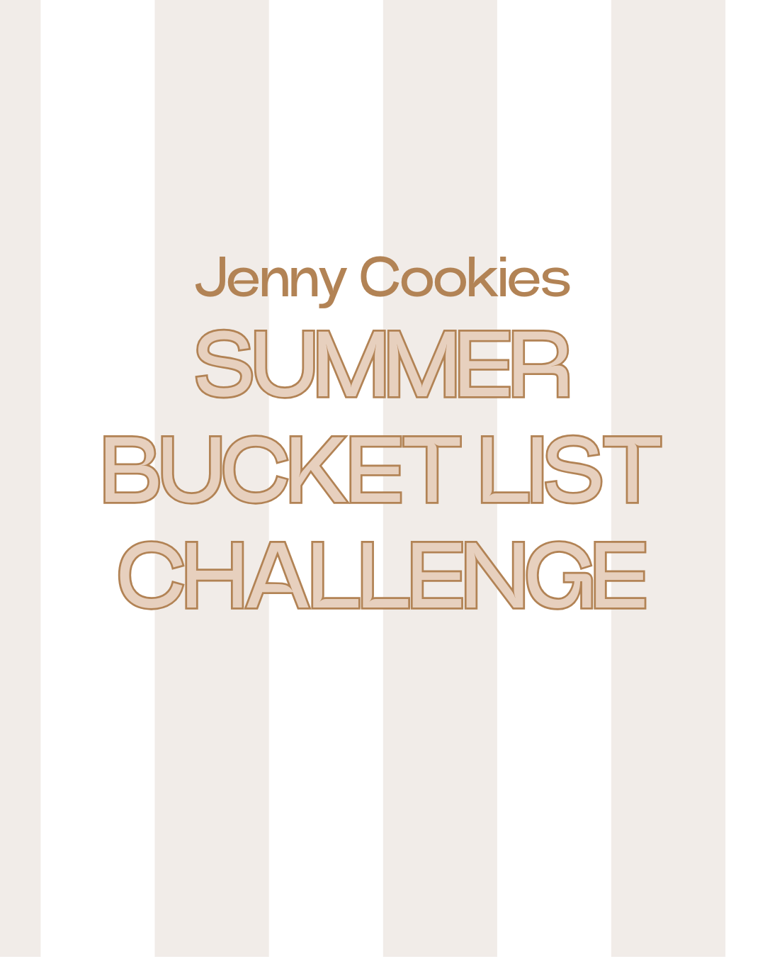 Jenny Cookies Summer Bucket List Challenge