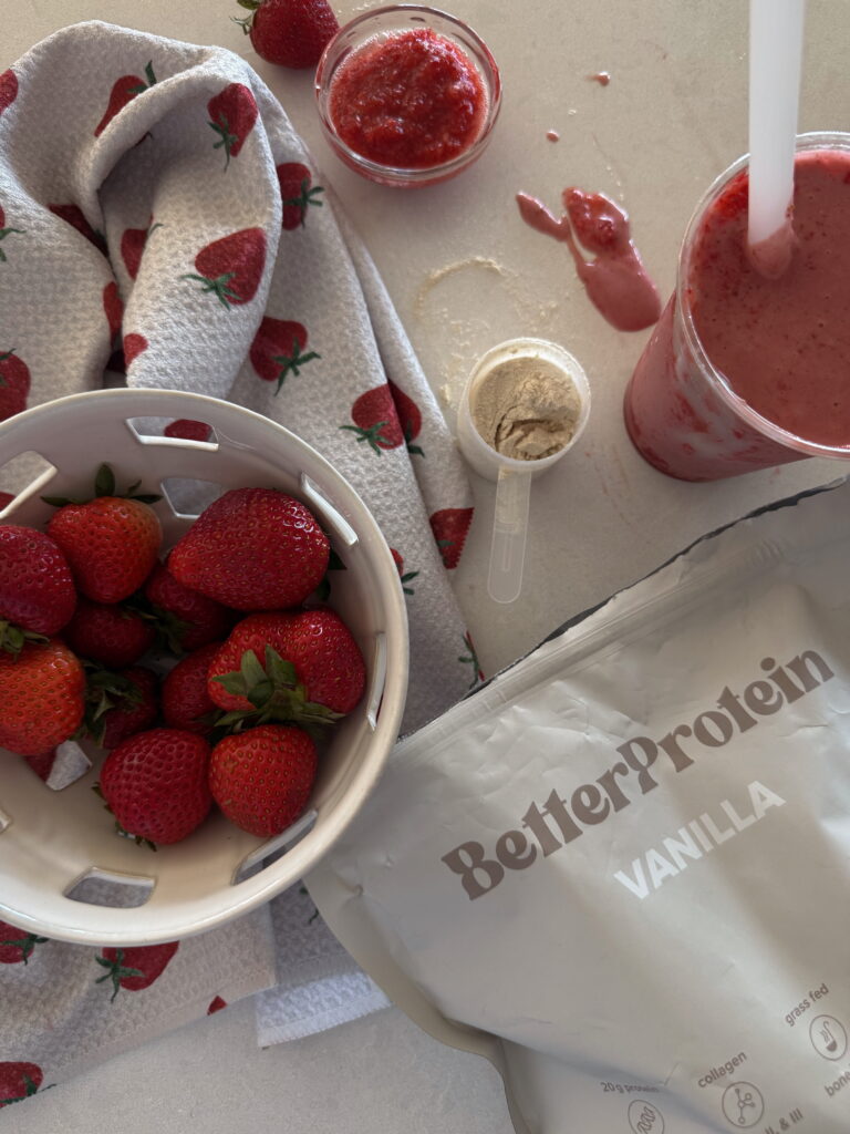 Hailey Bieber Erewhon Strawberry Skin Smoothie (Homemade Recipe with Collagen)