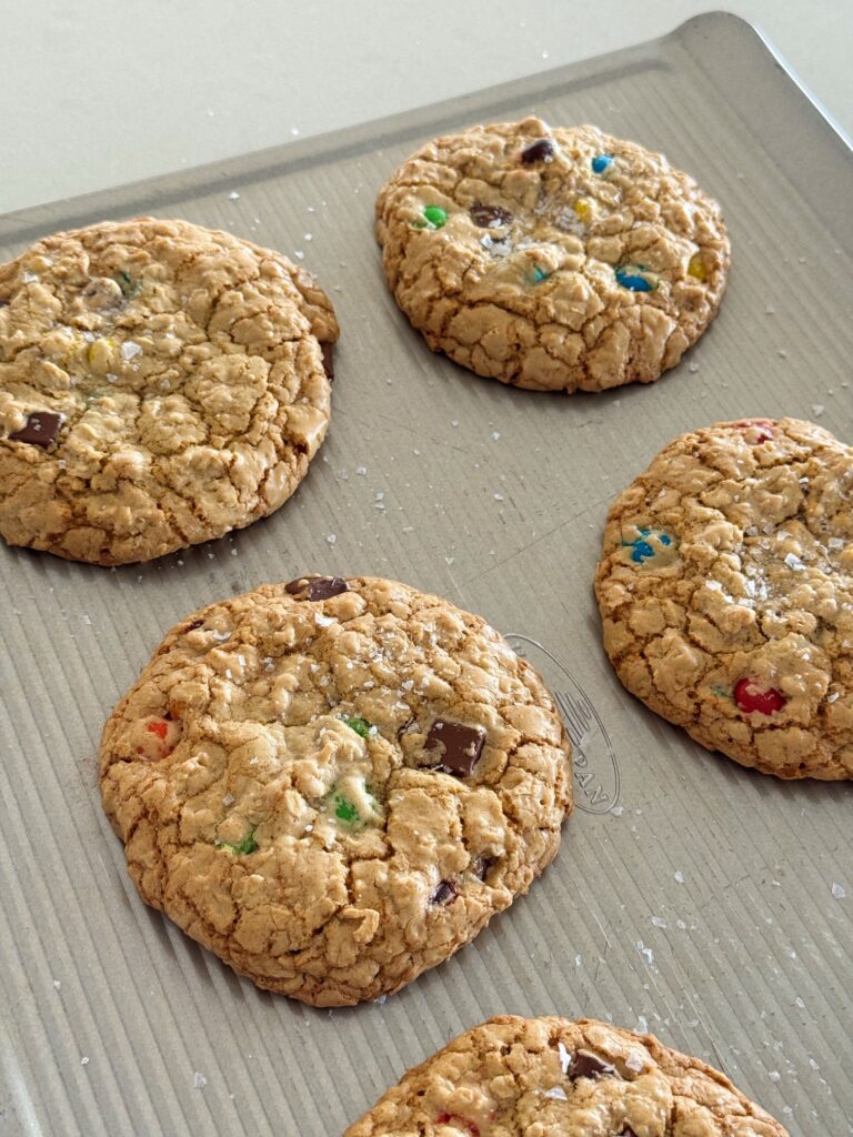 Brown Butter Oatmeal M&M Cookies
