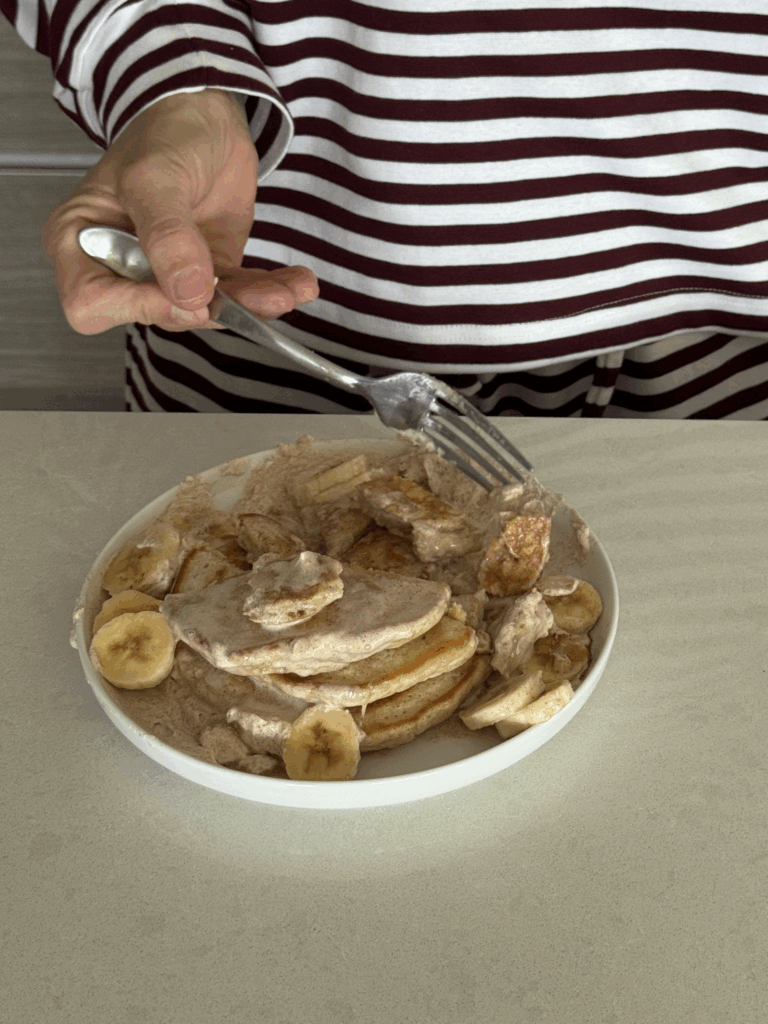 Banana Pancakes with Cinnamon Whipped Cream