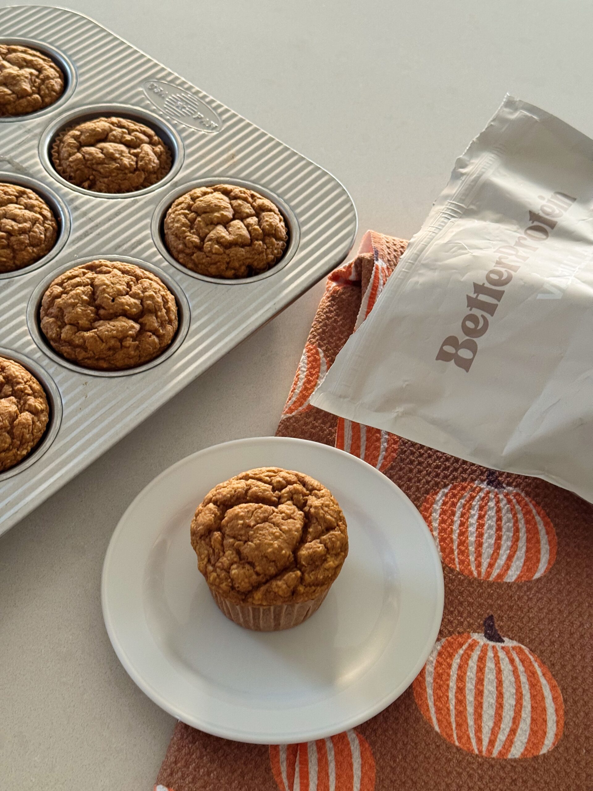 Pumpkin Protein Muffins (Healthy, Easy & High-Protein Snack)