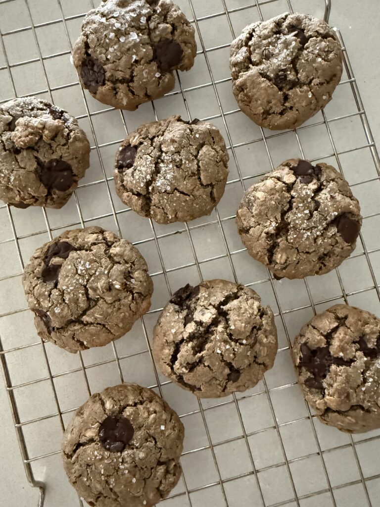 a batch of oatmeal date cookies