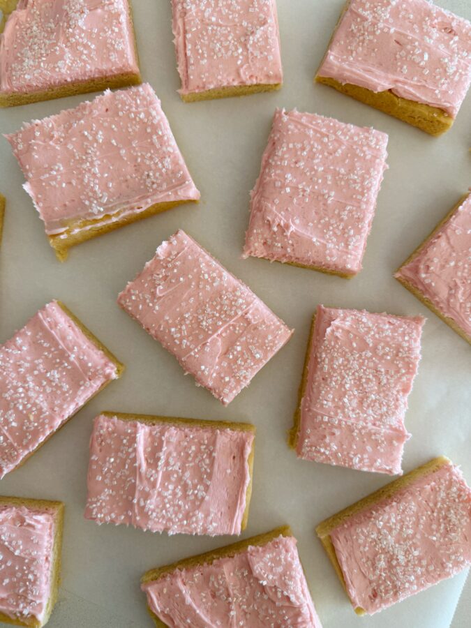 almond sugar cookie bars