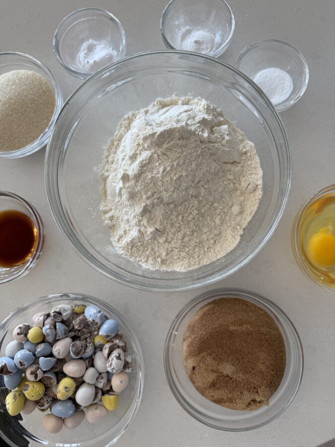 brown butter cadbury mini egg cookies