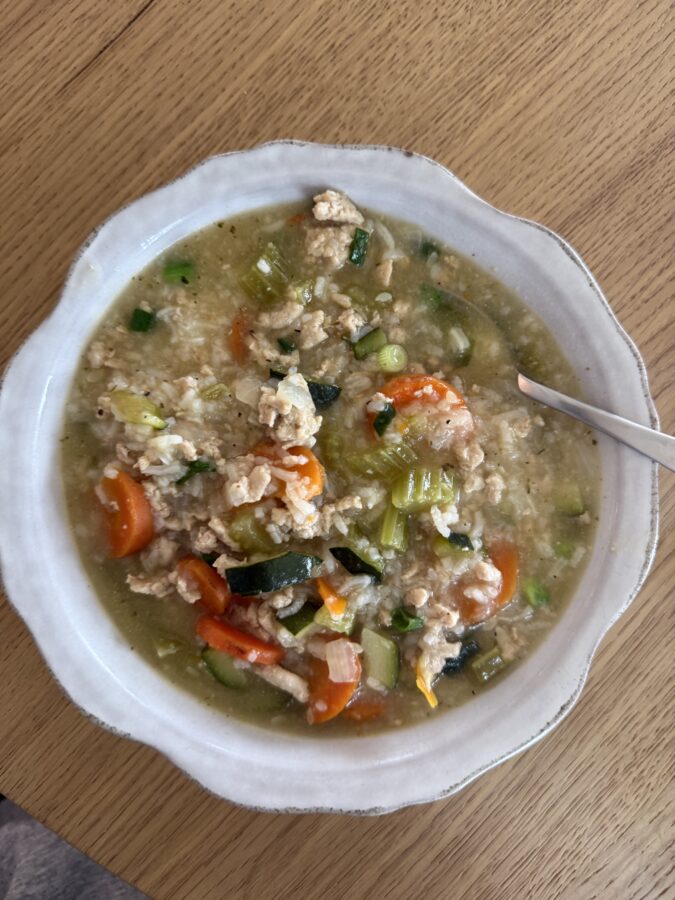 healthy ground chicken soup
