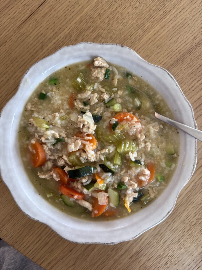 Healthy Ground Chicken Soup with Vegetables (Easy Bone Broth Recipe)