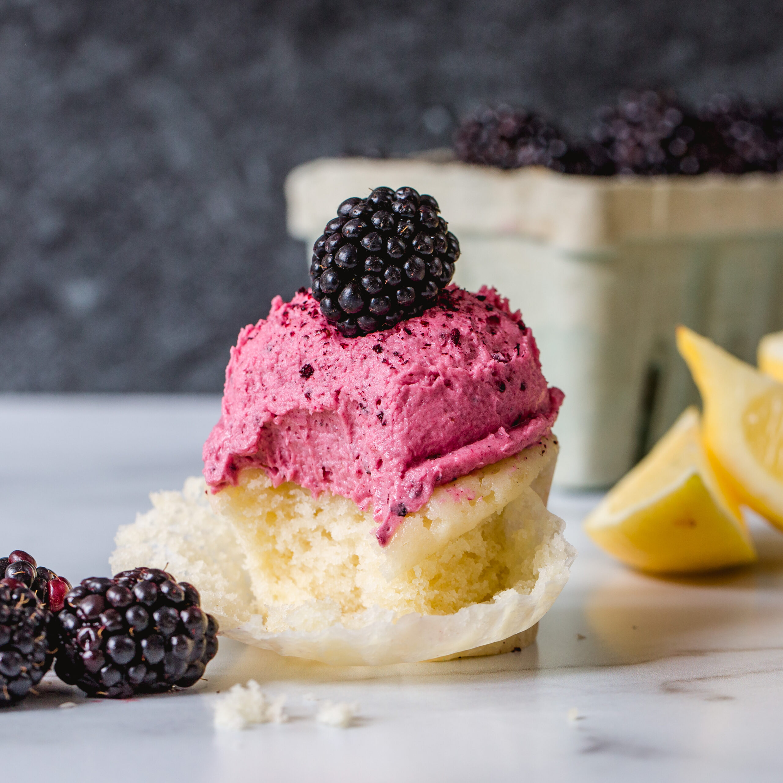 Lemon Blackberry Cupcakes