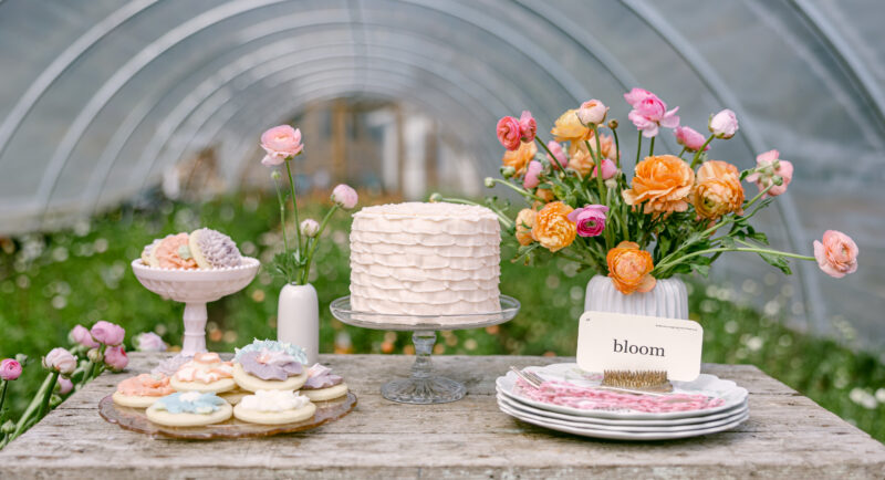spring dessert table