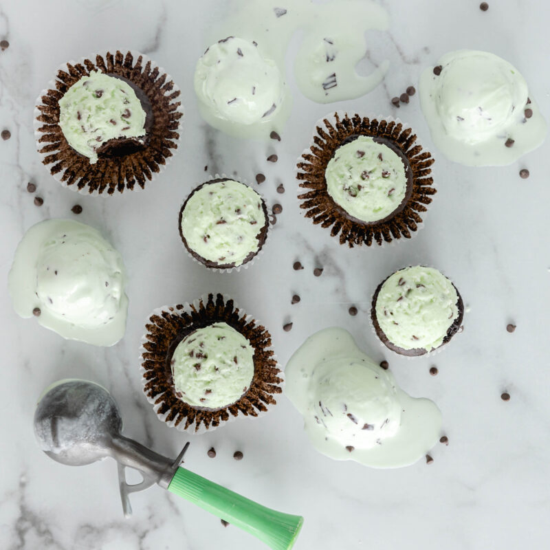 mint chocolate chip cupcakes
