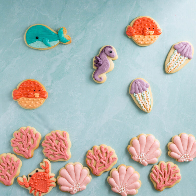 ocean themed sugar cookies