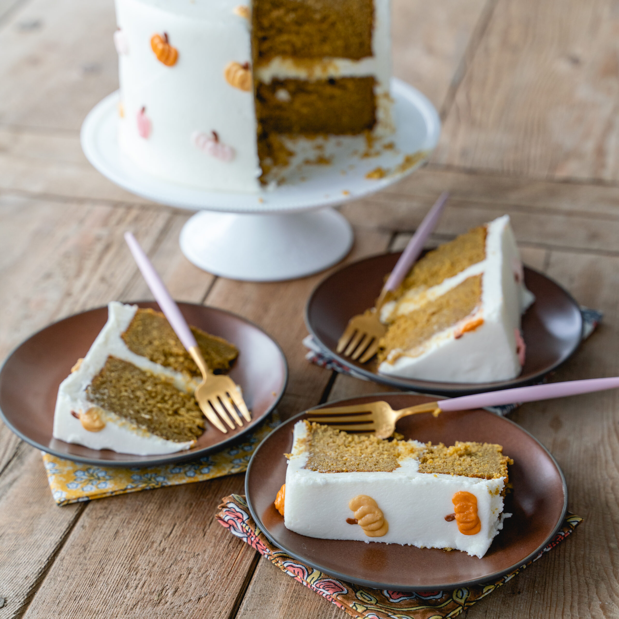Pumpkin Cake with Cream Cheese Frosting
