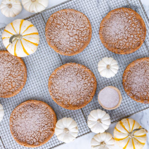 Chewy Pumpkin Snickerdoodle Cookies
