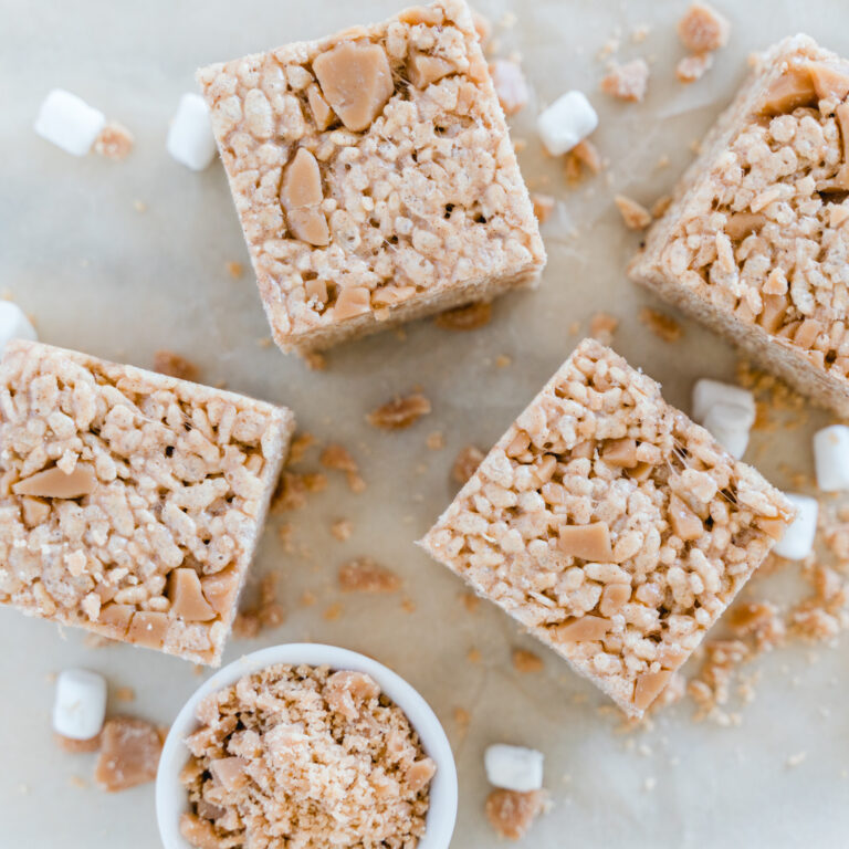 Brown Butter Toffee Rice Krispie Treats