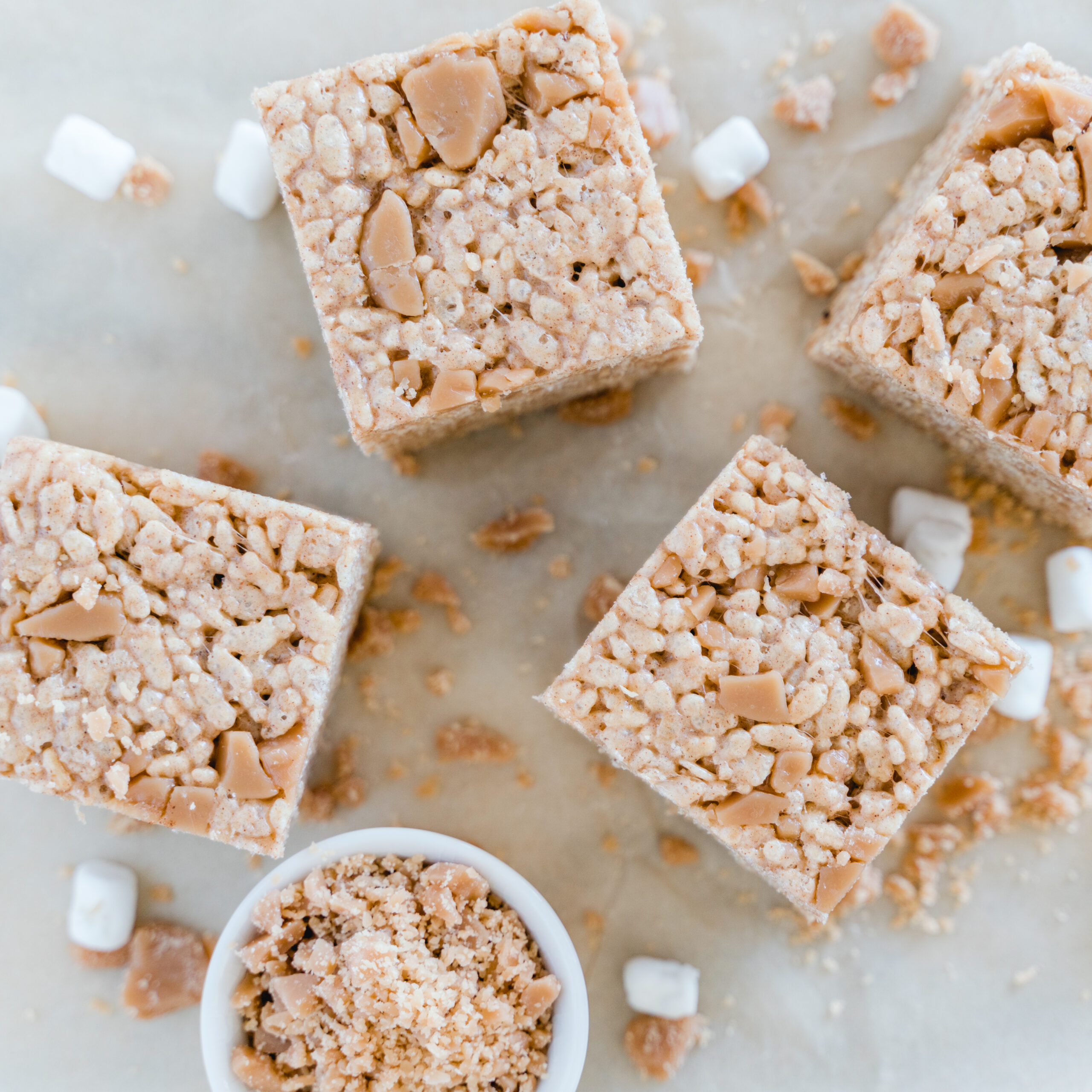 Brown Butter Toffee Rice Krispie Treats